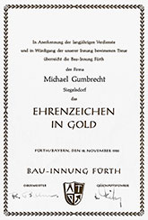 Ehrenzeichen in Gold